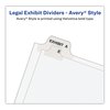 Avery Dennison Index Side Tab 8-1/2 x 11", #376-400, White, PK25 01345